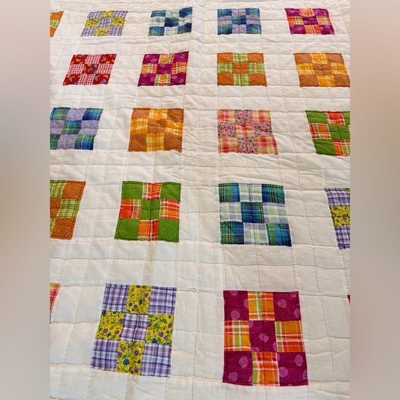 Colorful Patchwork Queen Sized Quilt - Picture 7 of 16